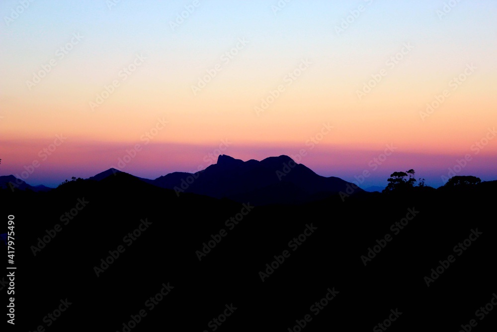 Sunset in the mountains Sunset in the mountains