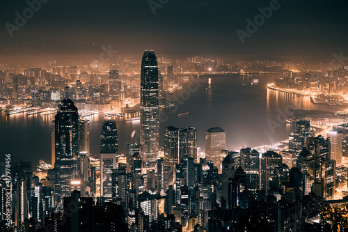 Photography Hong Kong City View; From Victoria Peak