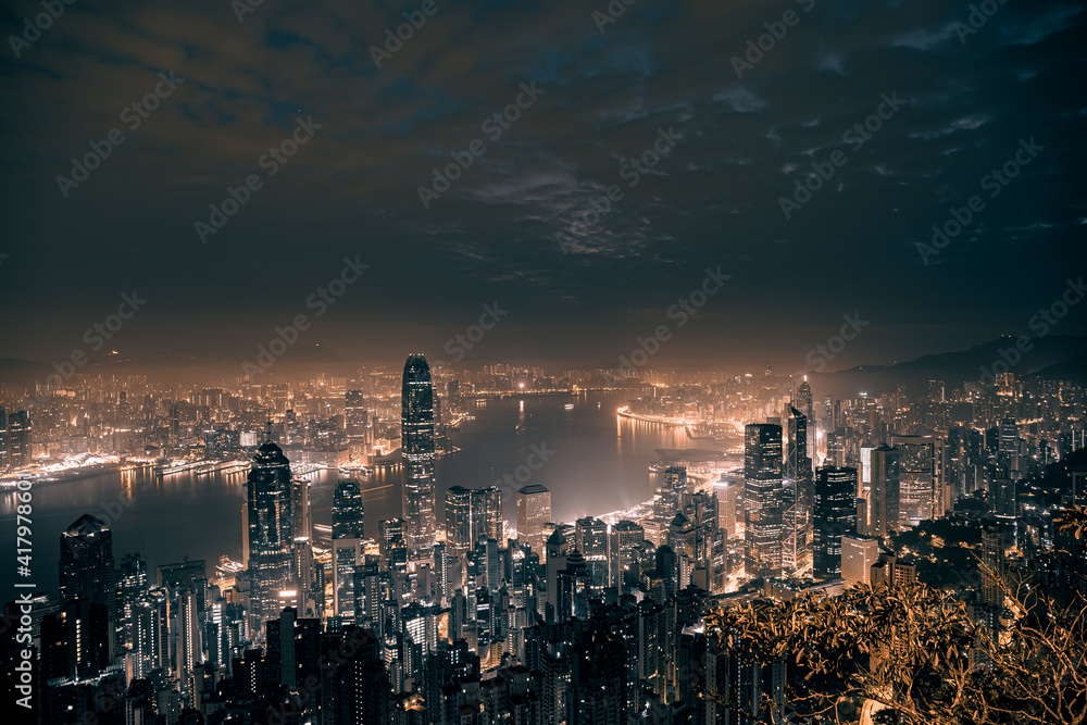 Hong Kong City View; From Victoria Peak