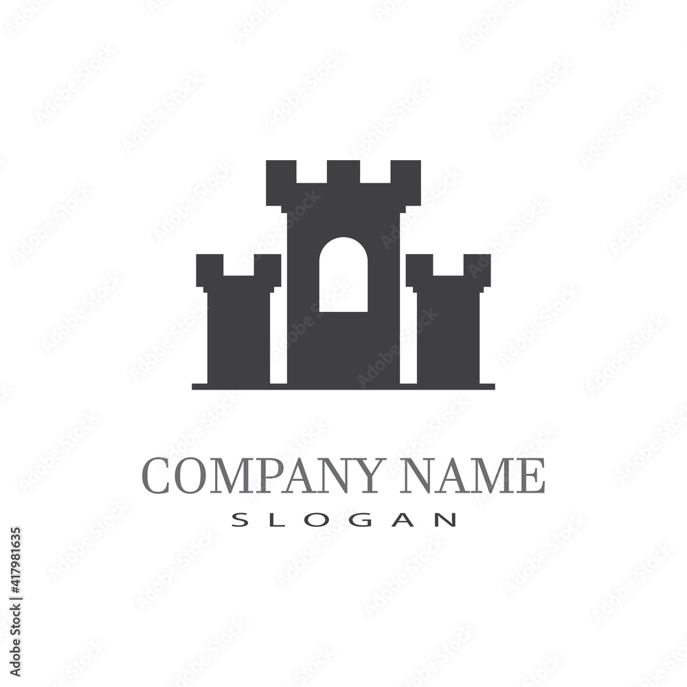 Fototapeta premium Castle Logo Template vector symbol icon design