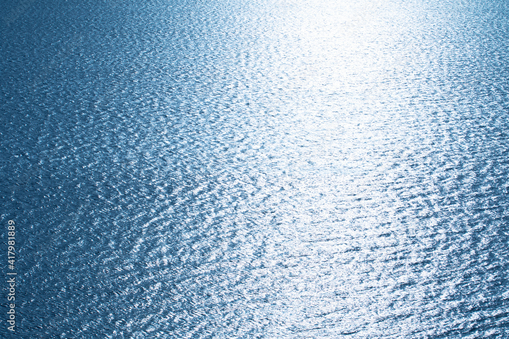 Blue tropical sea surface with waves and ripples Blue tropical sea surface with waves and ripples