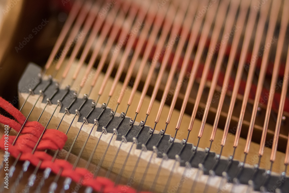 Inside of grand piano Inside of grand piano