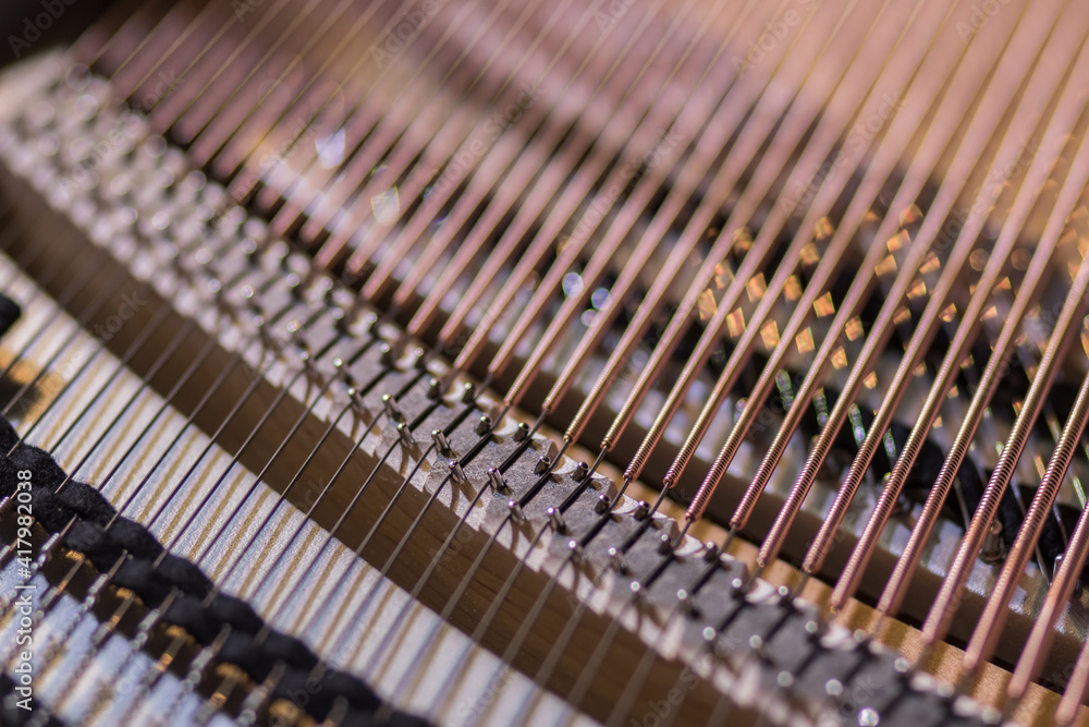 Inside of grand piano Inside of grand piano