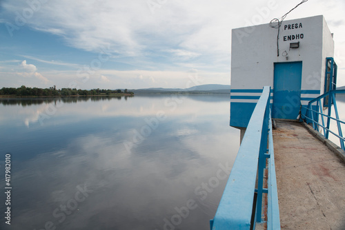 Billede på lærred Endho Damn lake in Hidalgo, Mexico
