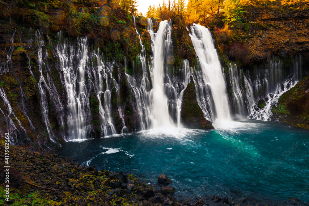 Fototapeta premium Burney Falls Morning Views, McArthur-Burney Falls Memorial State Park, California