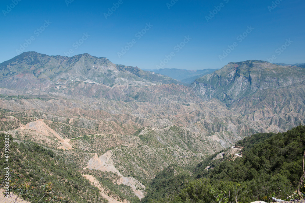 Scenic view from the top in Cerro Gordo, Queretaro; Mexico