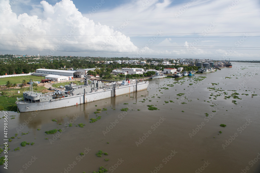 Scenic view from the bridge in Coatzacoalcos Veracruz Scenic view from the bridge in Coatzacoalcos Veracruz