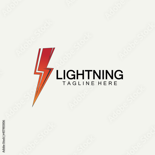 Free Download lightning thunder bolt electricity logo design template - GFXLoad
