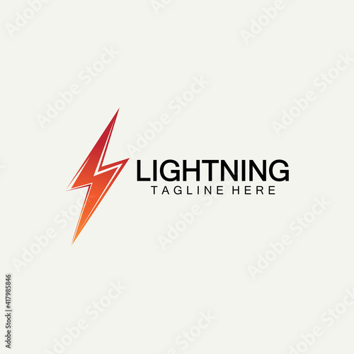 Free Download lightning thunder bolt electricity logo design template - GFXLoad