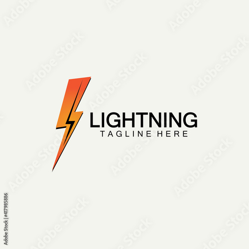 Free Download lightning thunder bolt electricity logo design template - GFXLoad