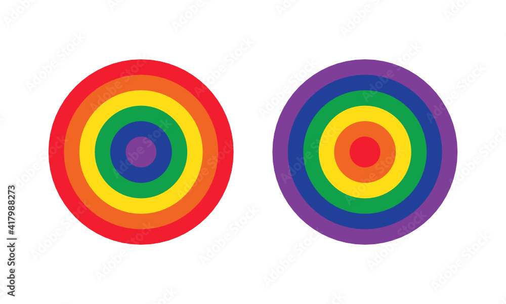 Circle of LGBTQ+. Transsexual rainbow color. Circle of LGBTQ+. Transsexual rainbow color.