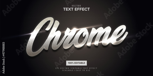 Chrome Editable Vector Text Effect