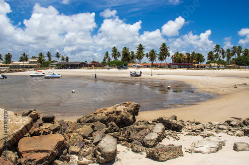 Obraz na płótnie Aracaju, SE, Brazil, February 27, 2021. bag beach (Praia do Saco) w salonie