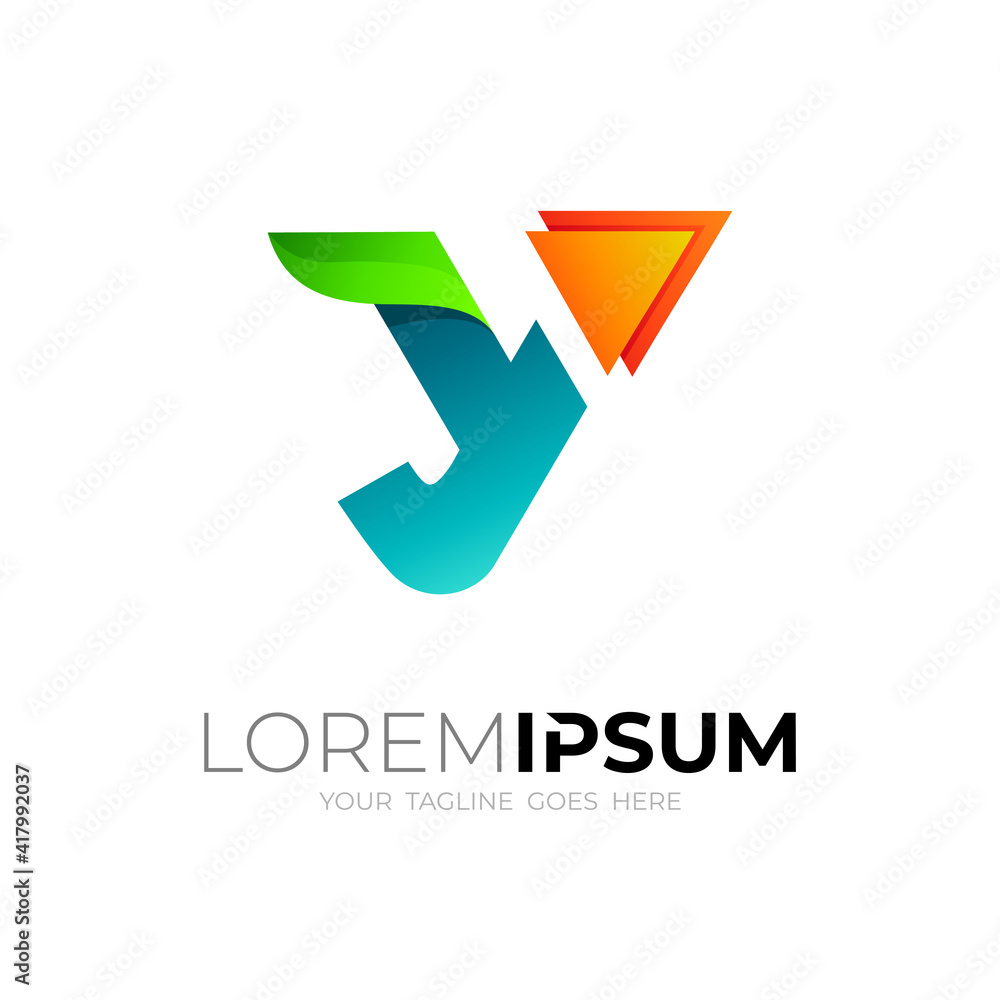 Nature logo with letter Y design illustration, Play logo and letter Y Nature logo with letter Y design illustration, Play logo and letter Y