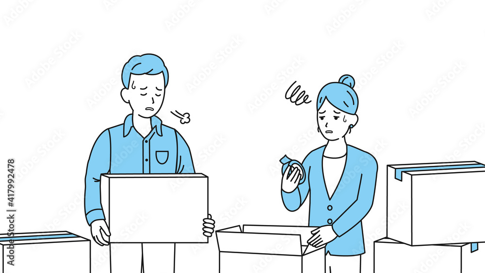 引越し 終わらない 疲れる 面倒 準備 作業 荷造り 夫婦 イラスト素材 Stock Vector Adobe Stock 引越し 終わらない 疲れる 面倒 準備 作業 荷造り 夫婦 イラスト素材 Stock Vector Adobe Stock
