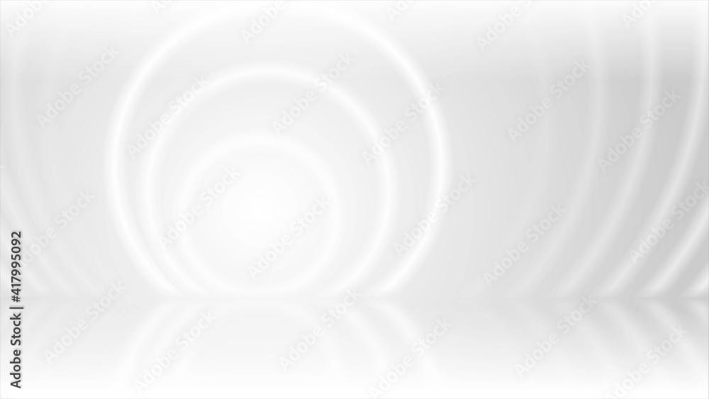 Obraz premium Grey white smooth circles abstract tech background