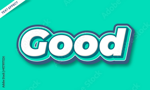 bold cyan and white 3d text effect or font effect