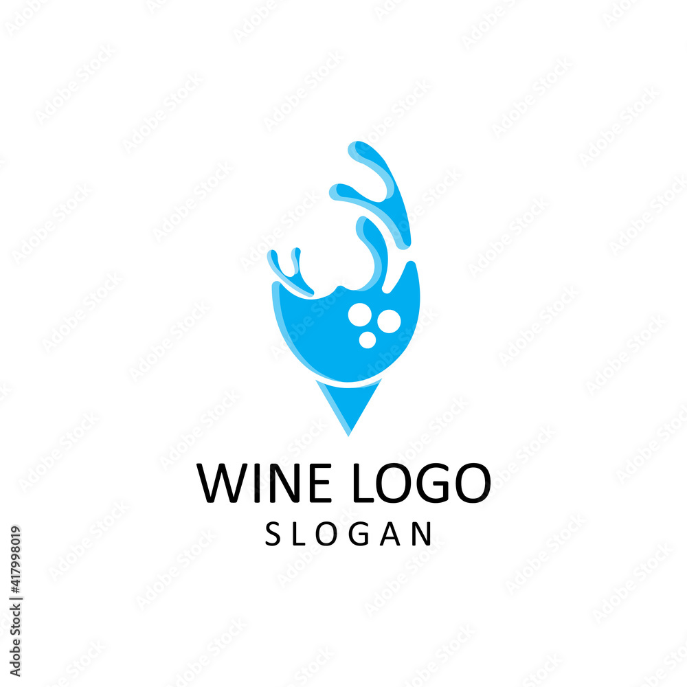 wine glass icon vector logo wine glass icon vector logo