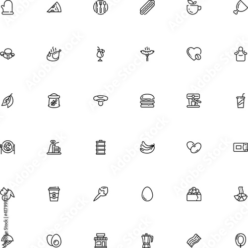 icon vector icon set such as: rice, wing, cutlery, shape, gunkan, bag, color, harvest, seaweed, single, dome, boiled, garment, dog, unhealthy, water, consumer, maki, front, material, fried, rasher