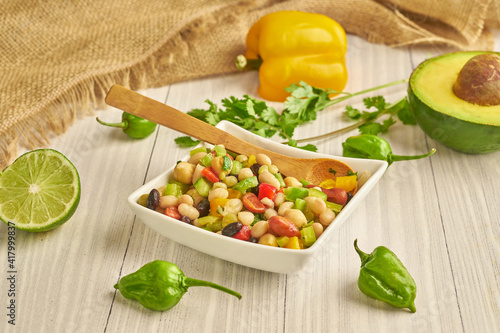 Bean and vegetable salad
