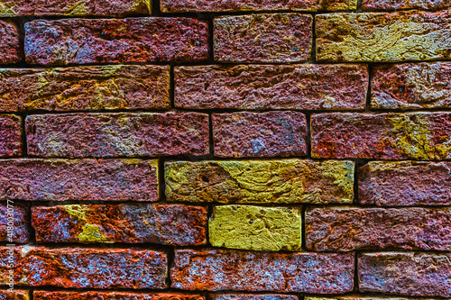Colorful Bricks Abstract Brackground Venice Italy photo