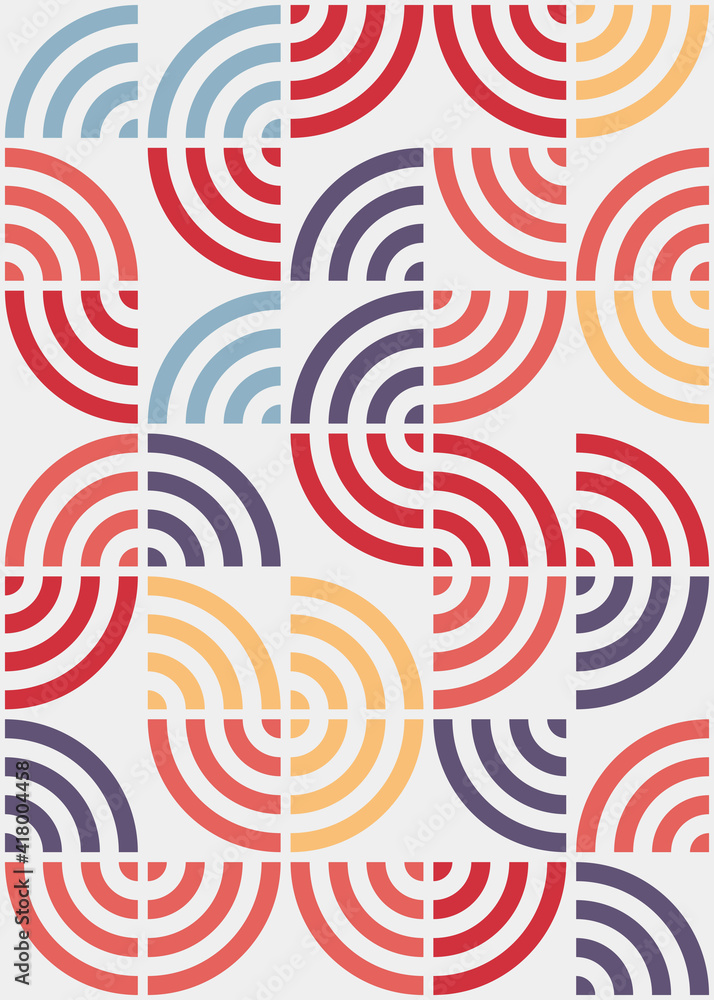 Abstract Geometric Pattern generative computational art illustration