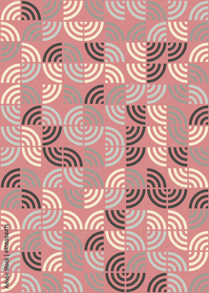 Fototapeta premium Abstract Geometric Pattern generative computational art illustration