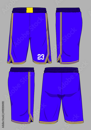 Basketball sports short template apparel