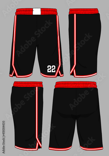 Basketball sports short template apparel