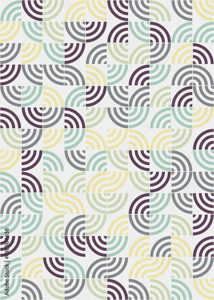 Abstract Geometric Pattern generative computational art illustration