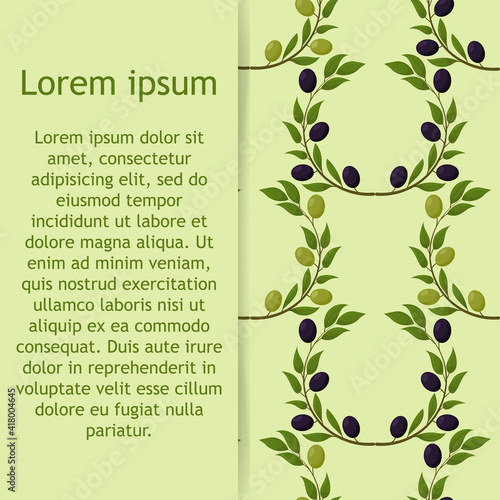 Seamless background with olive leaves. Ideal for printing on fabric or paper. 