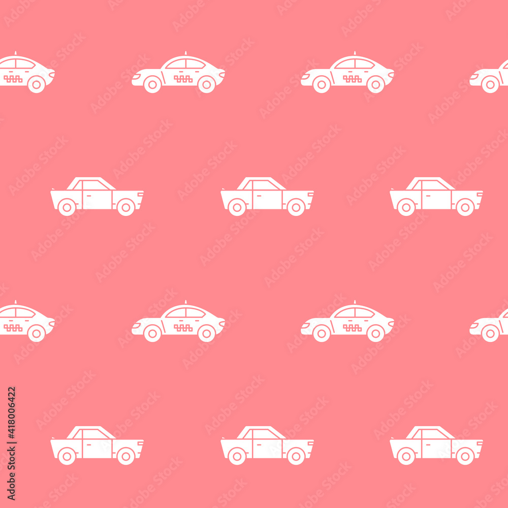 Wrapping paper - Seamless pattern of car and taxi symbols for vector graphic design Wrapping paper - Seamless pattern of car and taxi symbols for vector graphic design