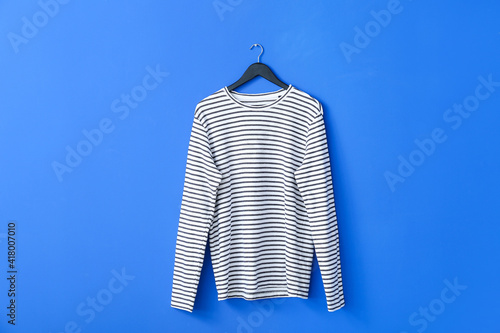 White and black striped lon...