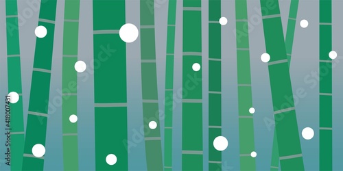 雪の降る竹林バナー