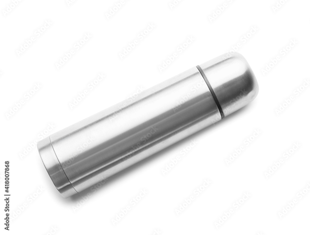 Modern thermos on white background Modern thermos on white background