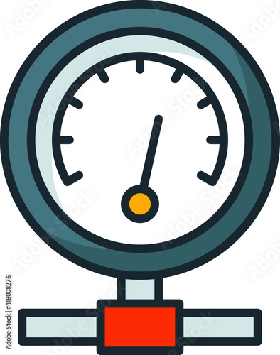 ac pressure gauge Concept Vector Color Icon Design, Motor Vehicle Service and automobile repair shop Symbol, Lorry spare parts Sign, auto mechanic stock illustration
