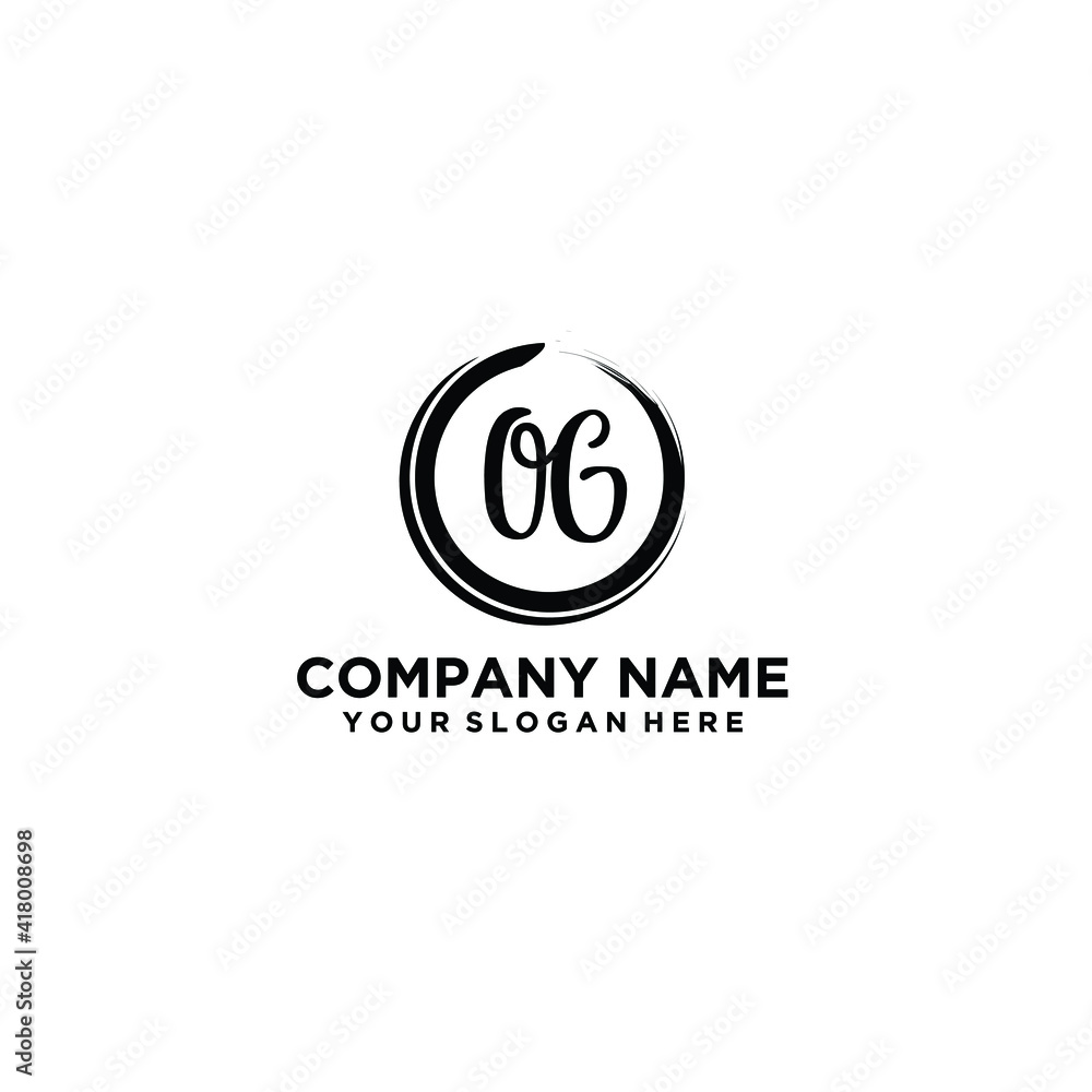 Letter OG Beautiful handwriting logo
