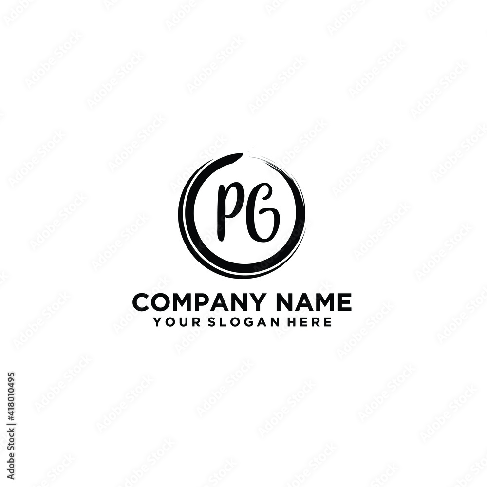 Letter PG Beautiful handwriting logo