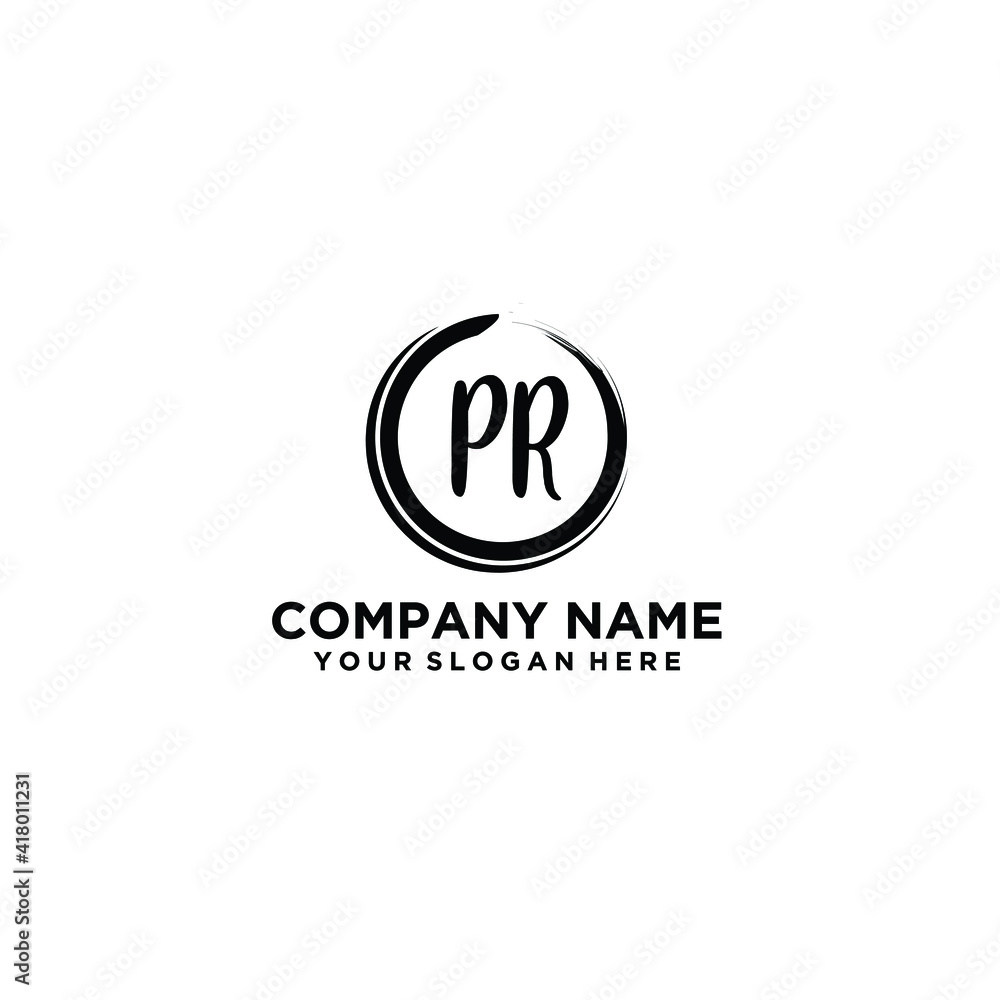 Letter PR Beautiful handwriting logo