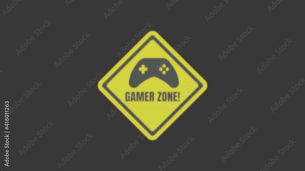 Retro game zone sign, message with glitch effect.4k video Retro game zone sign, message with glitch effect.4k video