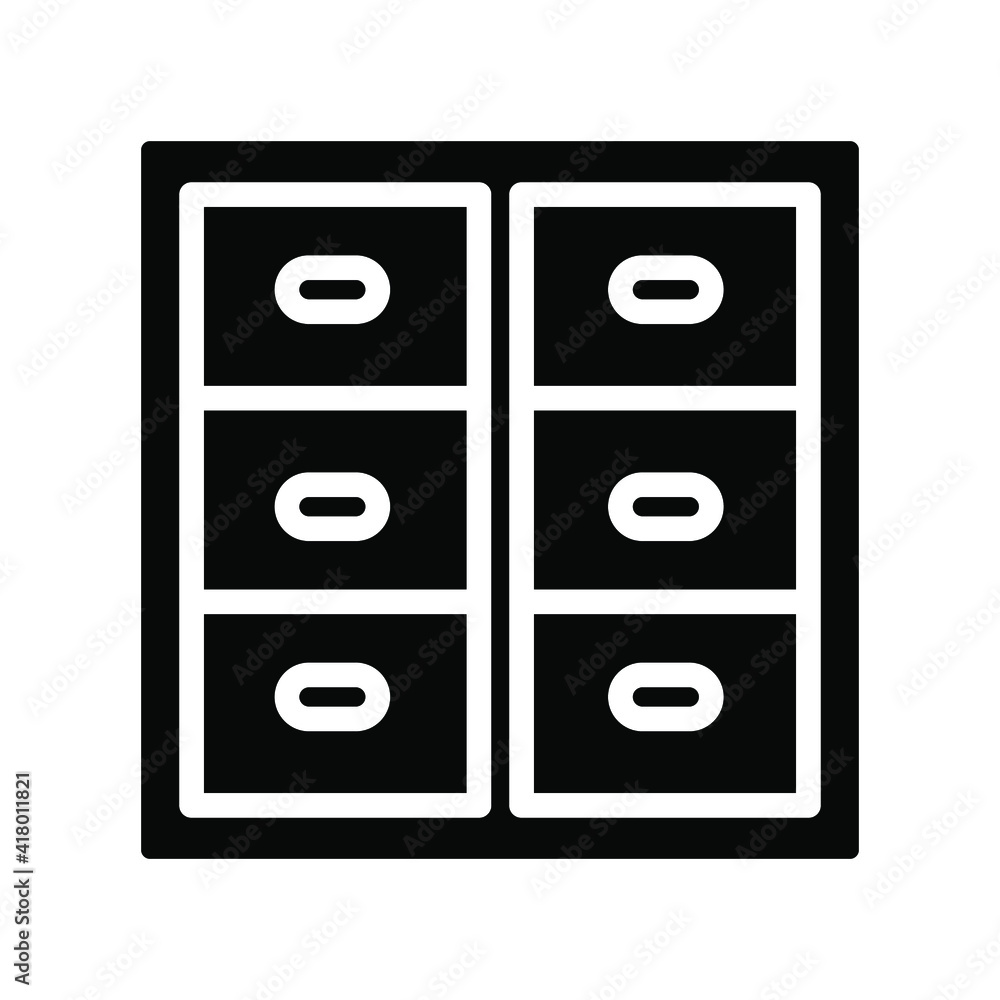 Illustration Vector graphic of file cabinet icon Illustration Vector graphic of file cabinet icon