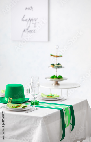 Table set for St. Patrick's...