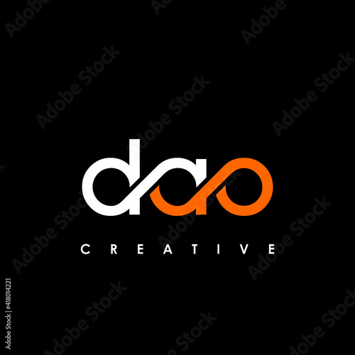 DAO Letter Initial Logo Design Template Vector Illustration