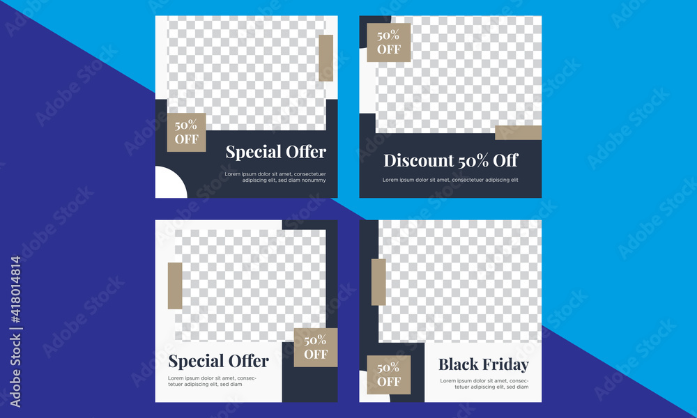 Editable fashion sale social media post design template Editable fashion sale social media post design template