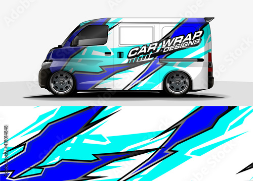 car wrap design. simple lines with abstract background vector concept for vehicle vinyl wrap and automotive decal livery 