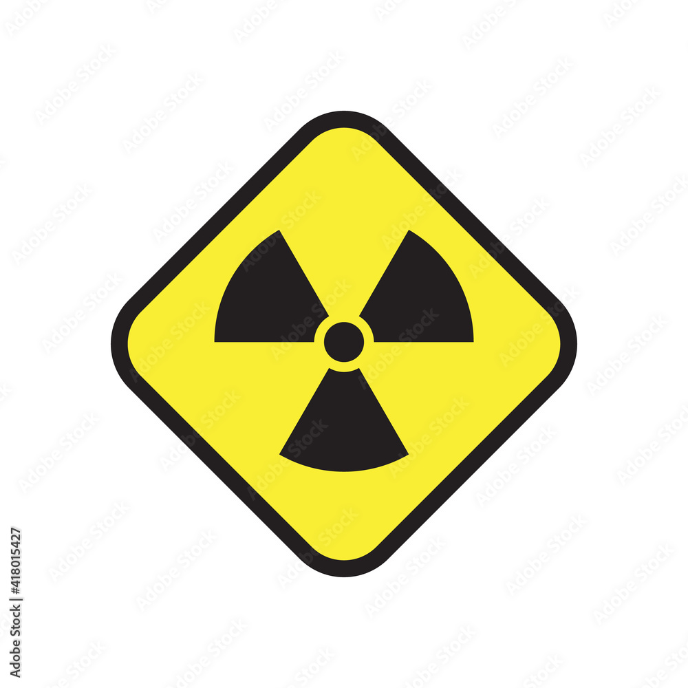 Radiation or nuclear caution design. vector illustration Radiation or nuclear caution design. vector illustration
