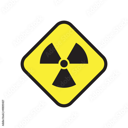 Radiation or nuclear caution design. vector illustration