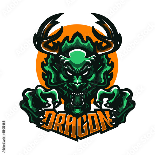 illustration vector graphic of asian dragon perfect for e-sport team mascot and game streamer