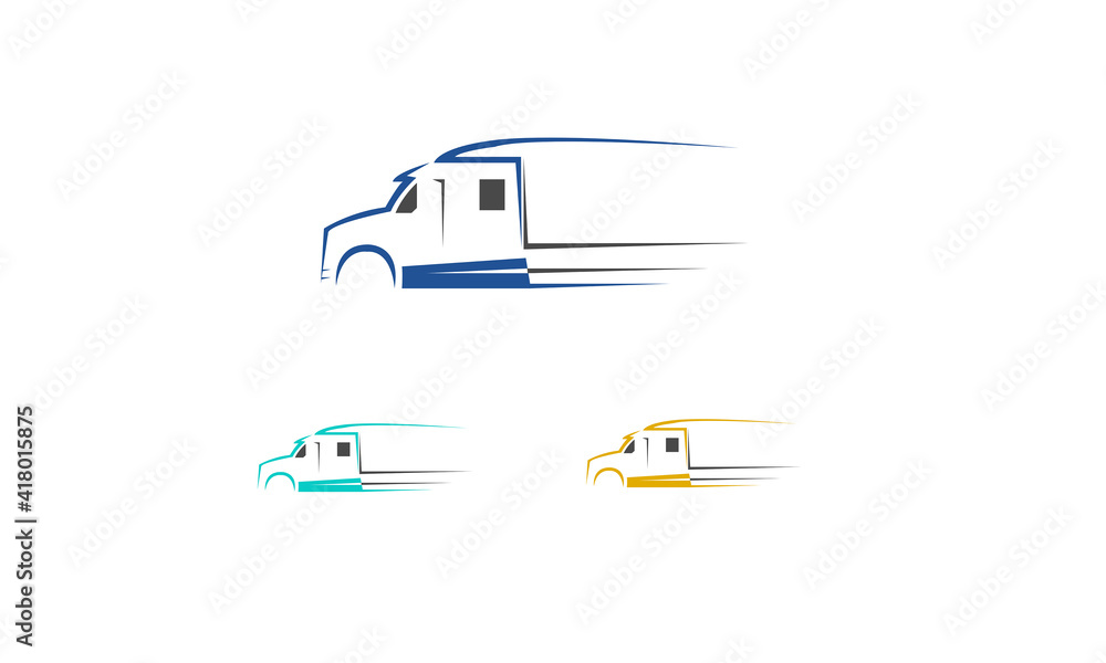Trucking vector logo design for commercial use