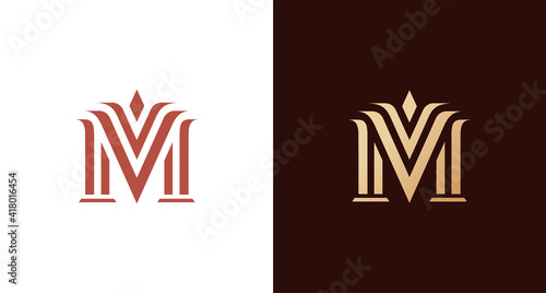 Elegant classy letter M logo
